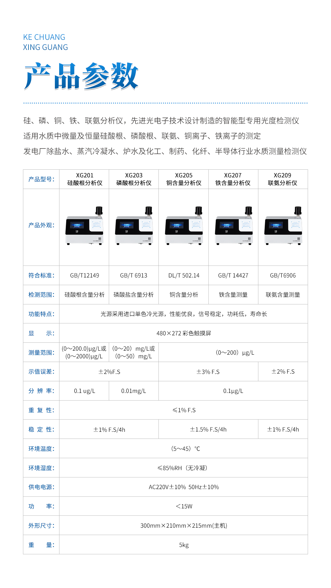 XG205 銅含量分析儀 XG205 銅含量分析儀