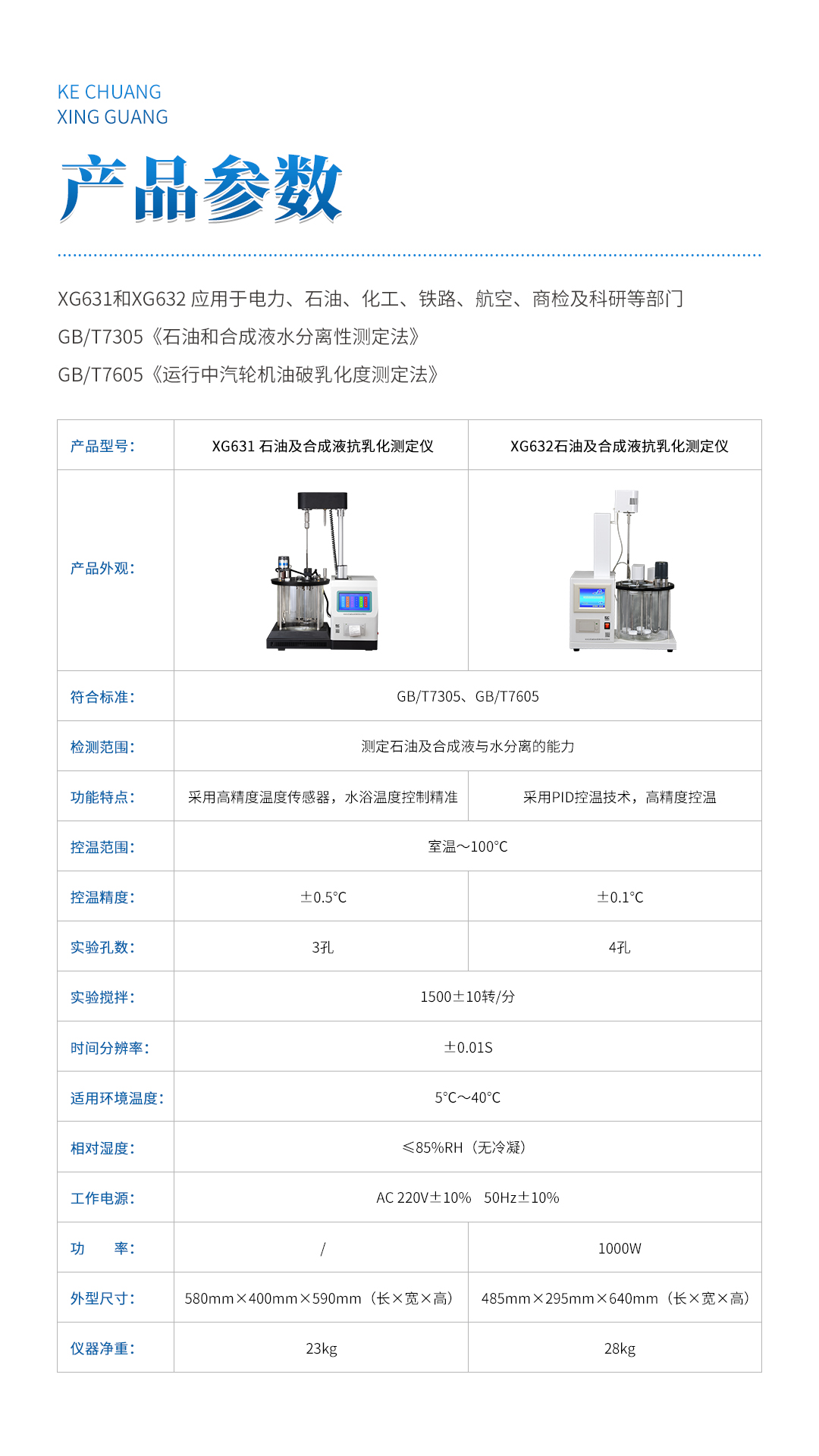 XG632石油及合成液抗乳化測定儀